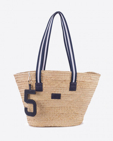Woven basket Penelope Blue