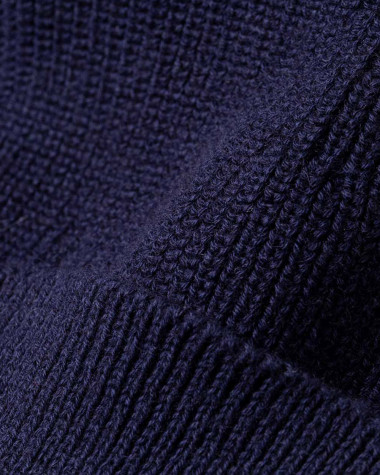 Bonnet en laine Marine - Mixte