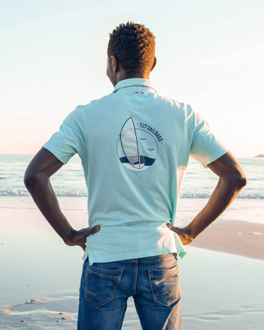 Polo Homme bleu Leman- Voilier