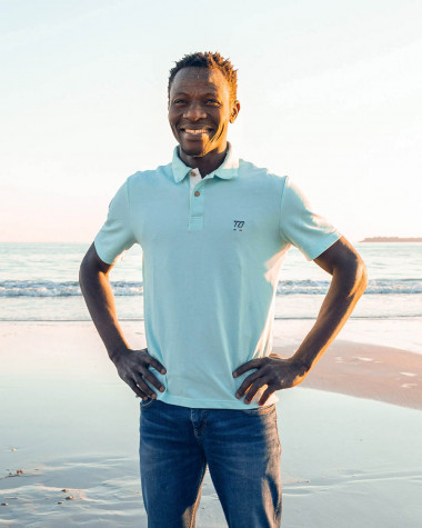 Polo Homme bleu Leman- Voilier
