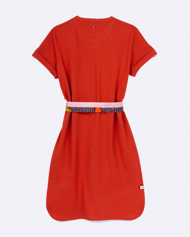 Littoral polo dress - Terracotta