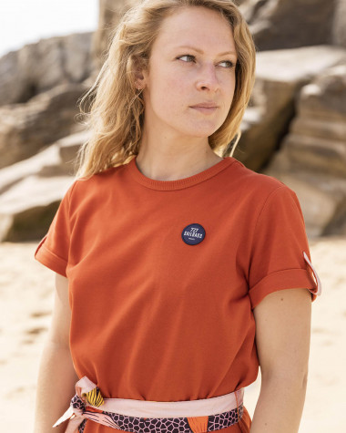 Littoral polo dress - Terracotta