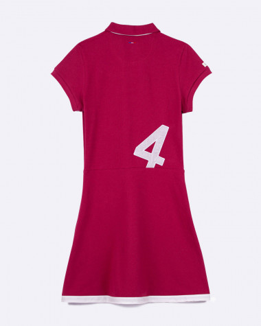 Yachting polo dress - Cherry