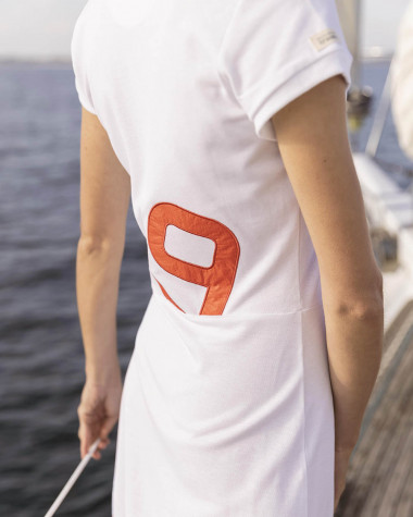 Yachting polo dress - White