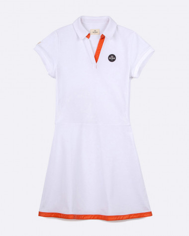 Yachting polo dress - White