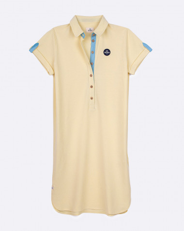 Maritime polo dress - Yellow