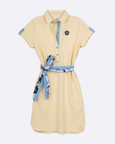 Maritime polo dress - Yellow