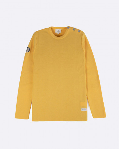 Pull marin en laine mérinos Femme Jaune
