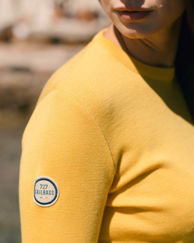 Pull marin en laine mérinos Femme Jaune