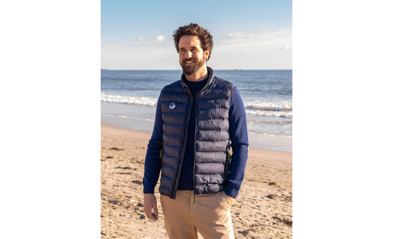 Doudoune homme sans manches Light · Bleu marine recyclé 727 Sailbags