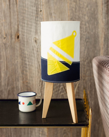 Lampe mini colonne Flottille bouée jaune