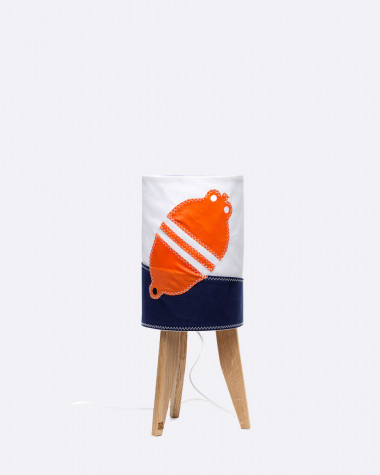 Kleine Säulenlampe orange Schwimmring
