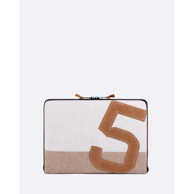 Pochette macbook camel et doré sur mesure / housse ordinateur cuir