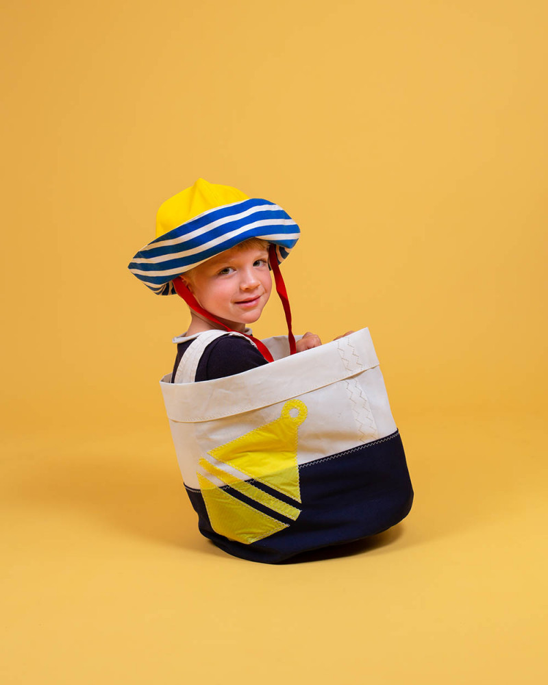 Decorative basket Flottille yellow buoy