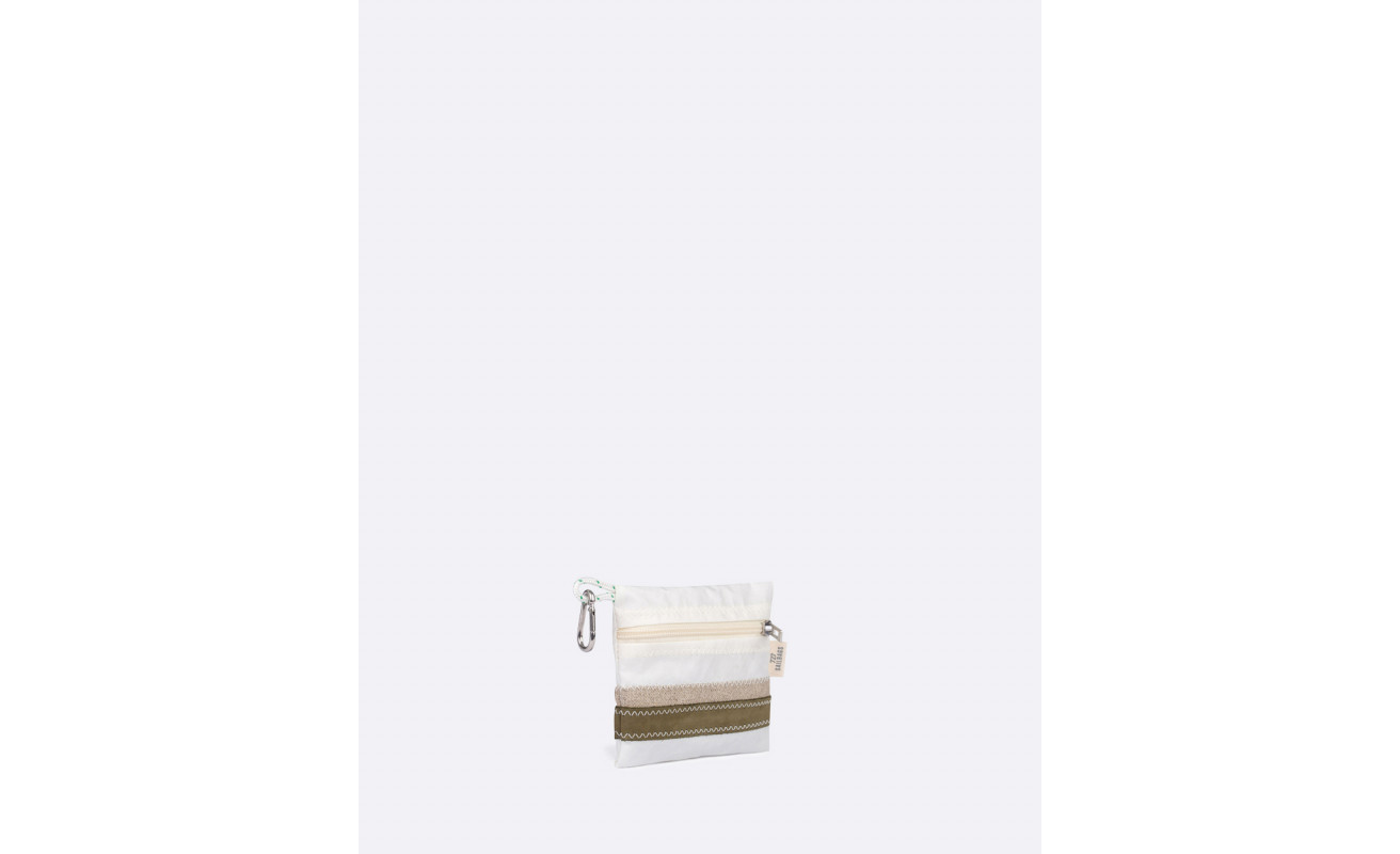 Pocket Lin et cuir Kaki