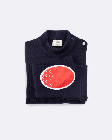 Pull marin Homme en laine Violette Dorange