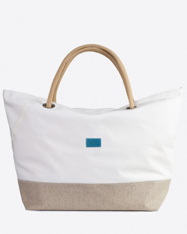 Sac Voyage Carla · Lin et cuir suède