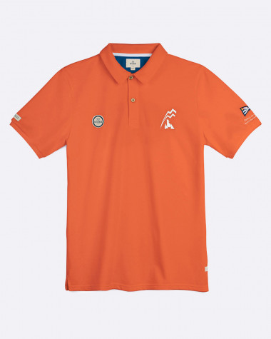 Polo manches courtes Homme Bol d'Or Mirabaud 2021 Orange