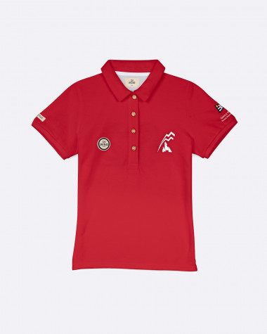 Women's short sleeved polo Bol d'Or Mirabaud 2021 Red