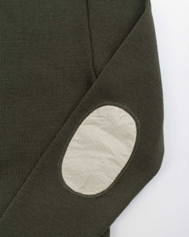 Pull marin Homme en laine Kaki