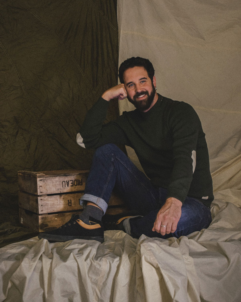 Men's sailor sweater in wool · Kahki