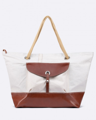 Duffel Bag Onshore · Linen and leather