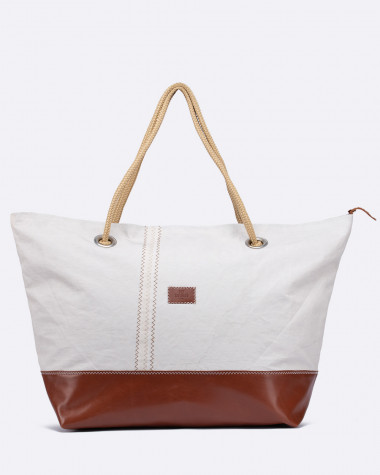 Duffel Bag Onshore · Linen and leather