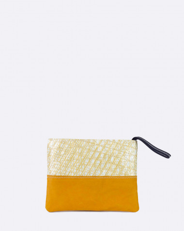 Clutch bag Esterel - Yellow Leather 