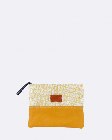 Clutch bag Esterel - Yellow Leather 
