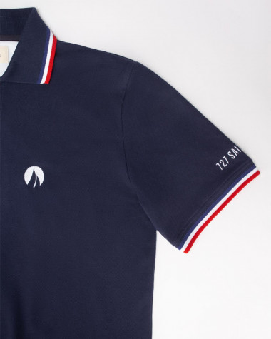 Herren-Poloshirt marineblau · French Touch 