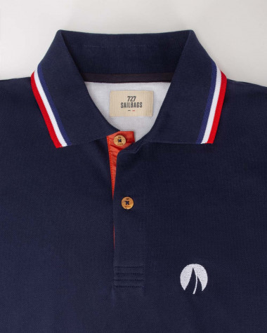 Herren-Poloshirt marineblau · French Touch 