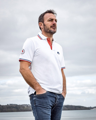 weißes Herren-Poloshirt · French Touch