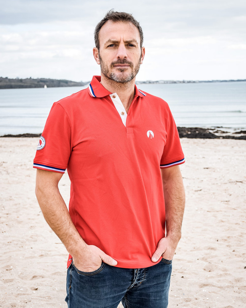 Herren-Poloshirt rot · French Touch