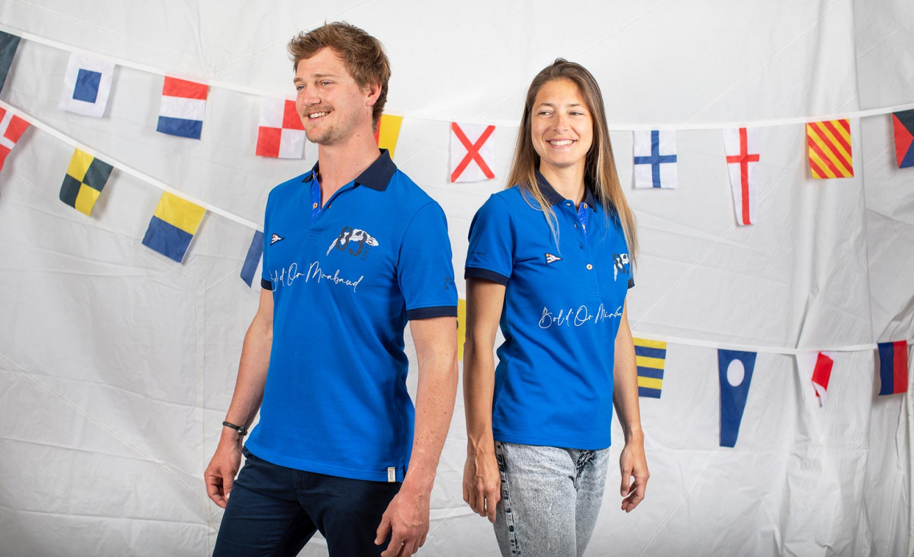 Herren-Poloshirt kurzärmel blau · Bol d'Or Mirabaud 2022