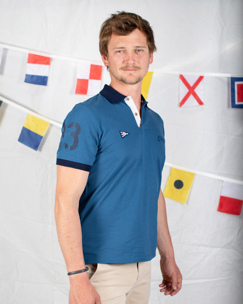 Men's short sleeved polo Bol d'Or Mirabaud 2021 navy blue