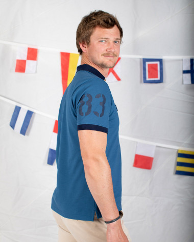 Men's short sleeved polo Bol d'Or Mirabaud 2021 navy blue