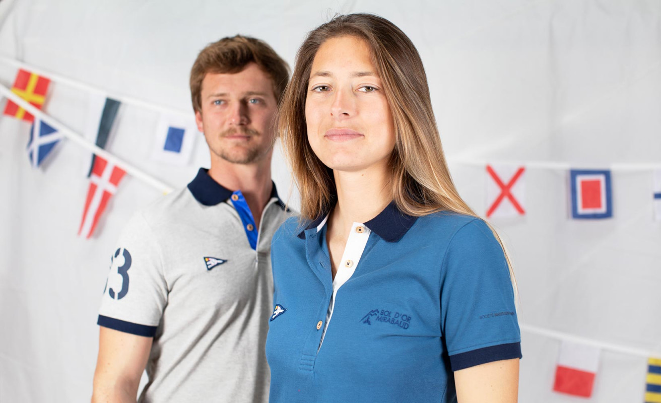 Women's short sleeved polo Bol d'Or Mirabaud 2021 Blue 