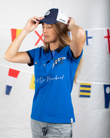 Women's short sleeved polo Bol d'Or Mirabaud 2021 Blue 