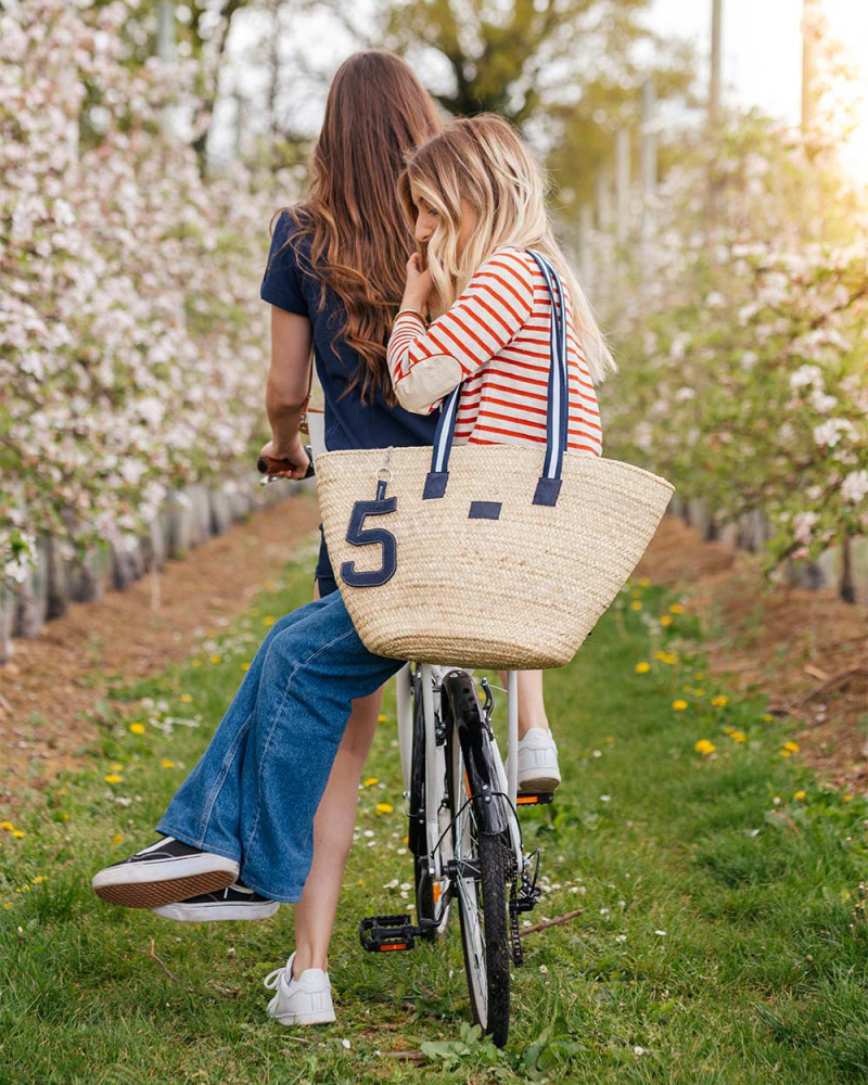 Woven basket Penelope Blue