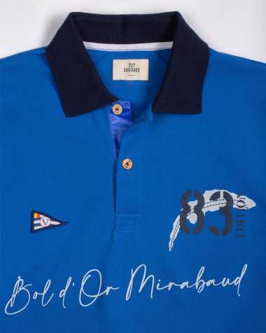 Men's short sleeved polo Blue · Bol d'Or Mirabaud 2022