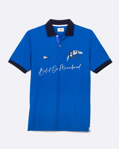 Men's short sleeved polo Blue · Bol d'Or Mirabaud 2022