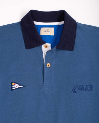 Men's short sleeved polo Storm Blue · Bol d'Or Mirabaud 2022
