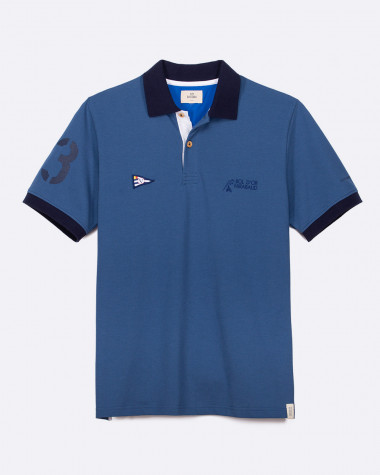 Men's short sleeved polo Blue Storm · Bol d'Or Mirabaud 2022