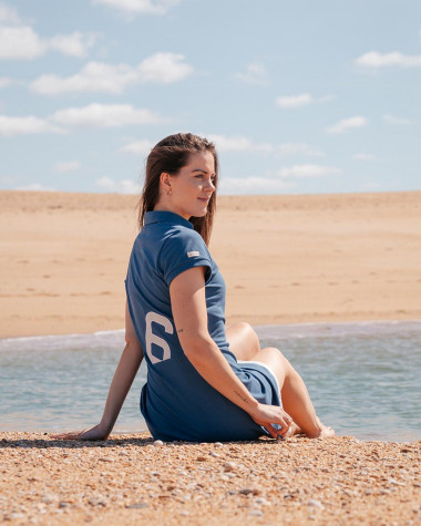 ワンピース Scalloped Polo Dress / navy Msize ワンピース Scalloped Polo Dress / navy Msize It's All A Game