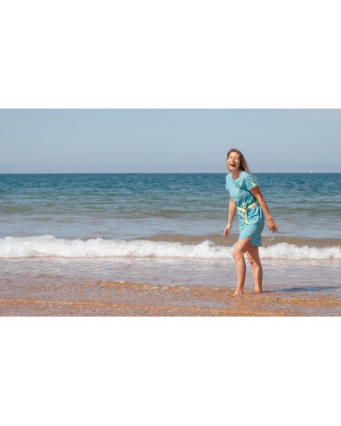 Scalloped Polo Dress / Sサイズ　Baby Blue Scalloped Polo Dress / Sサイズ Baby Blue Scalloped Polo