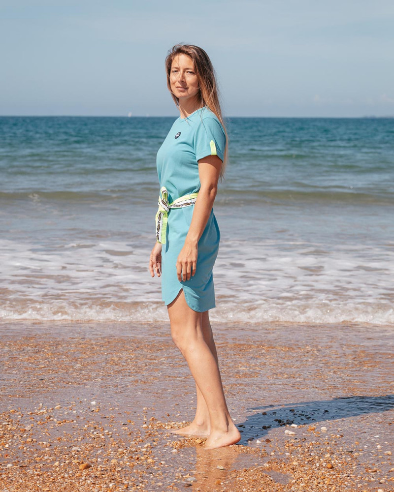 Kleid Littoral · Türkis blau 