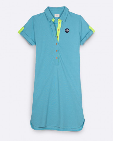 Maritime polo dress · AQUA