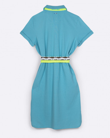 Maritime polo dress · AQUA