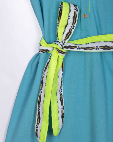 Maritime polo dress · AQUA