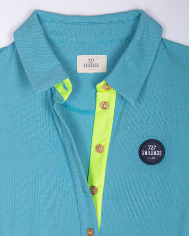 Robe polo Maritime · aqua